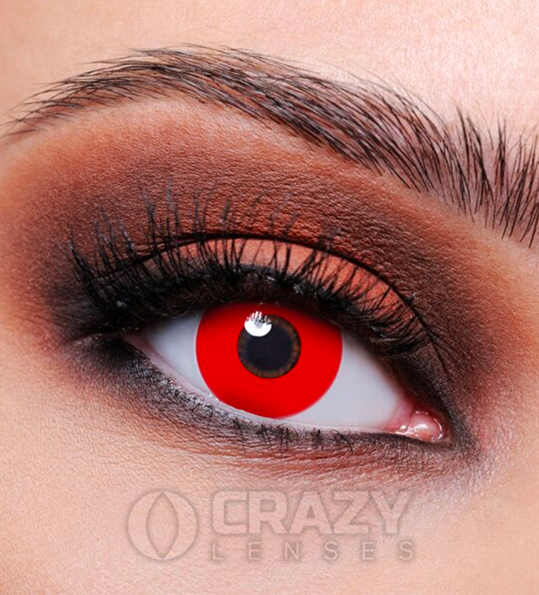 Crazy Lenses Halloween - Vampiro/Zombie Rosso (2 lenti NEUTRE)