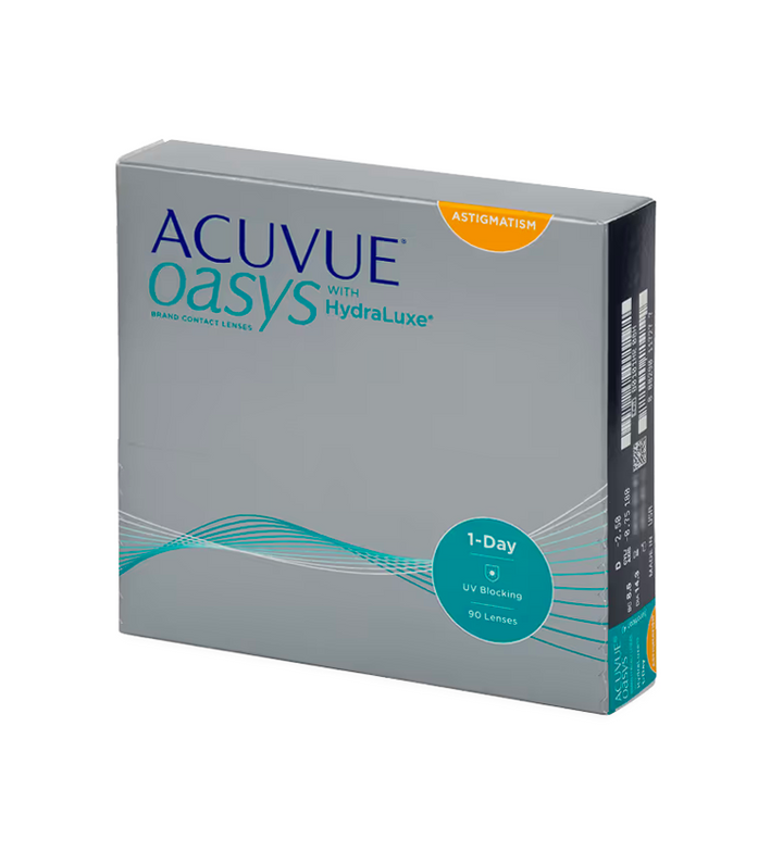 Acuvue Oasys 1-Day with Hydraluxe for astigmatism (90 lenses)