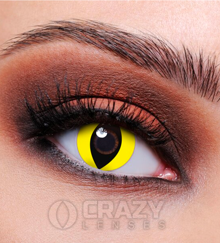 Crazy Lenses Halloween - Cat's Eye Giallo (2 lenti NEUTRE)