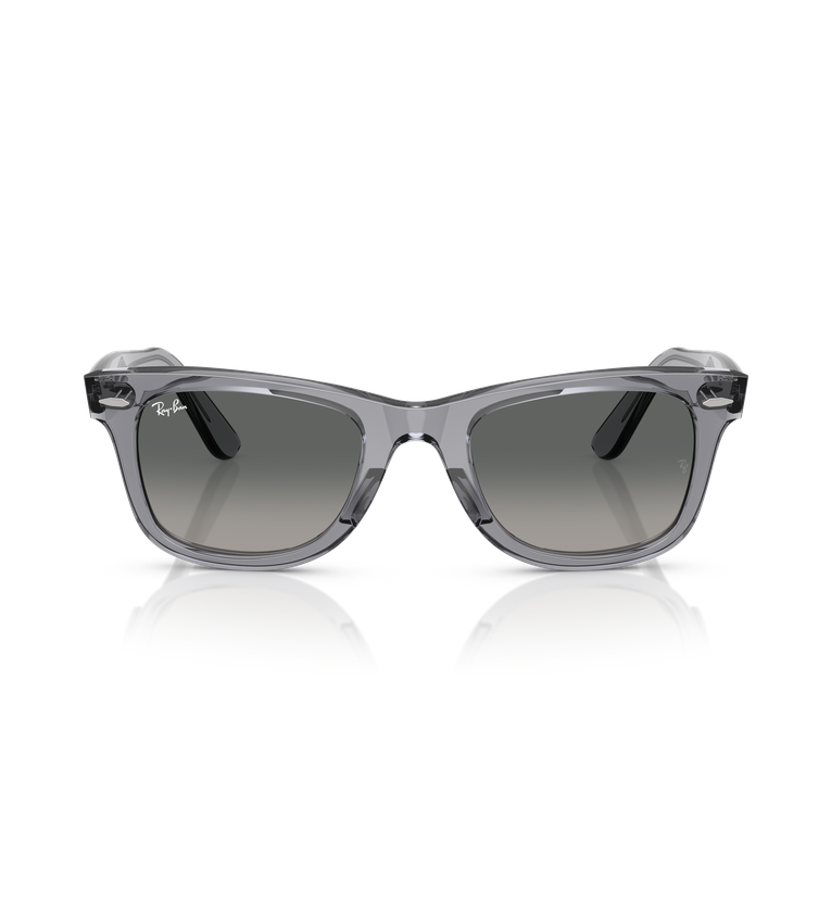 Ray-Ban Original Wayfarer Classic - Rb2140 occhiali da sole grigio trasparente con lenti grigio sfumato - vista frontale