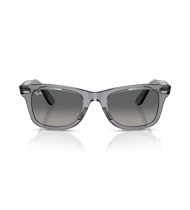 Ray-Ban Original Wayfarer Classic - Rb2140 occhiali da sole grigio trasparente con lenti grigio sfumato - vista frontale