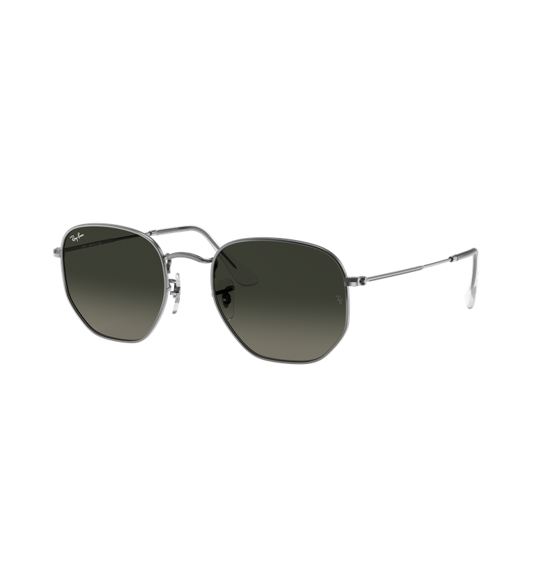 Ray-Ban Hexagonal Flat Lenses RB3548N occhiali da sole canna di fucile con lenti grigio sfumato - vista 3/4