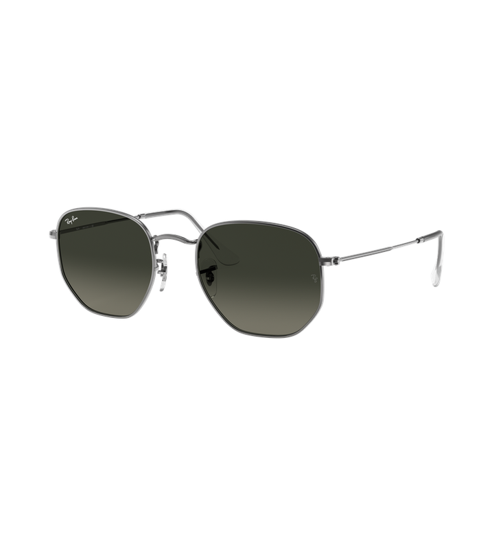 Ray-Ban Hexagonal Flat Lenses RB3548N occhiali da sole canna di fucile con lenti grigio sfumato - vista 3/4