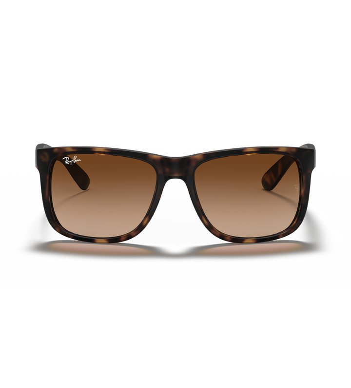 Ray-Ban Justin Classic RB4165 occhiali da sole squadrati tartarugato chiaro con lenti marrone sfumato - vista frontale
