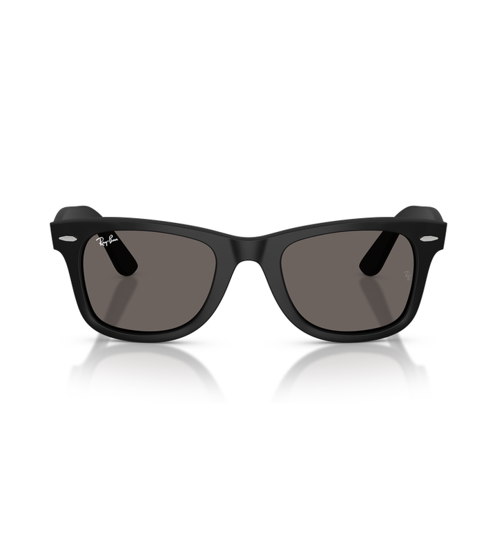 Ray-Ban Wayfarer Ease - Rb4340 occhiali da sole nero opaco con lenti grigio scuro - vista frontale