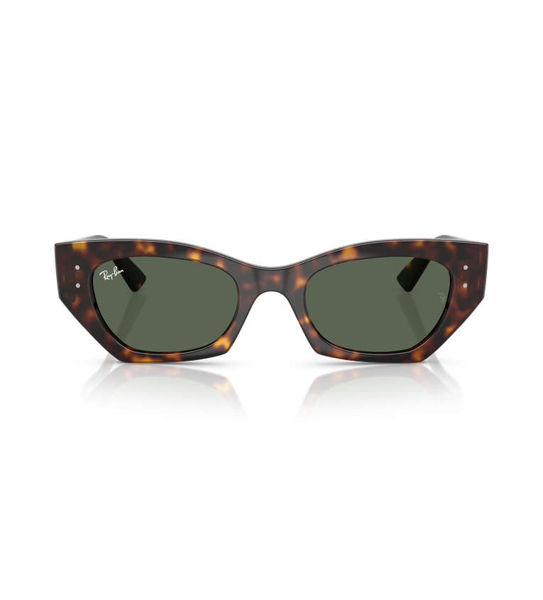 Ray-Ban Zena Bio-Based - Rb4430 occhiali da sole havana lucido con lenti verde G-15 - vista frontale