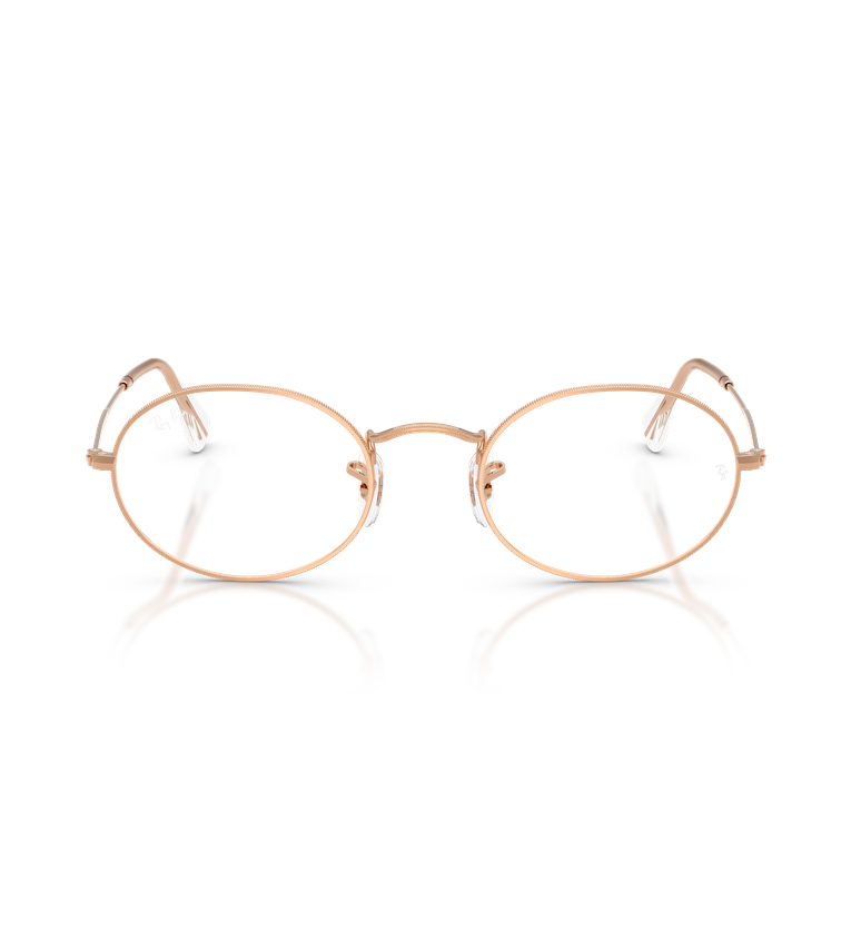Ray-Ban Oval Optics - Rx3547 occhiali da vista oro rosa - vista frontale