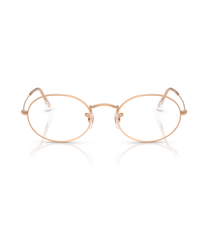 Ray-Ban Oval Optics - Rx3547 occhiali da vista oro rosa - vista frontale