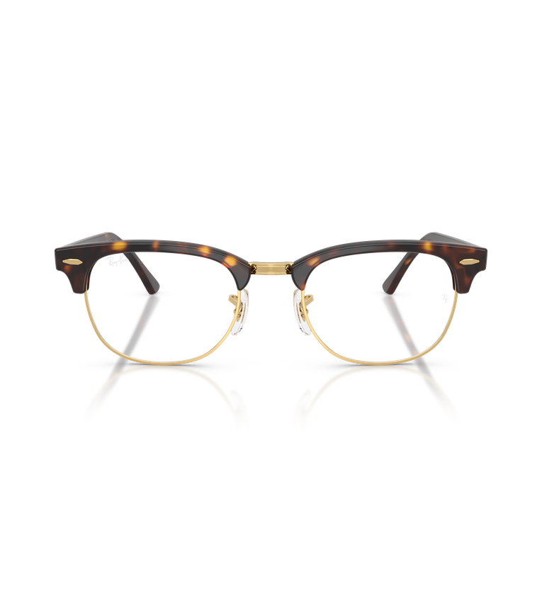Ray-Ban Clubmaster Optics RX5154 occhiali da vista tartarugato su oro - vista frontale