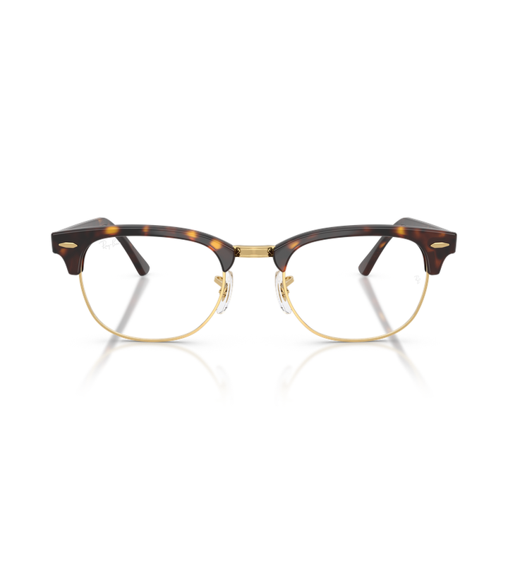 Ray-Ban Clubmaster Optics RX5154 occhiali da vista tartarugato su oro - vista frontale