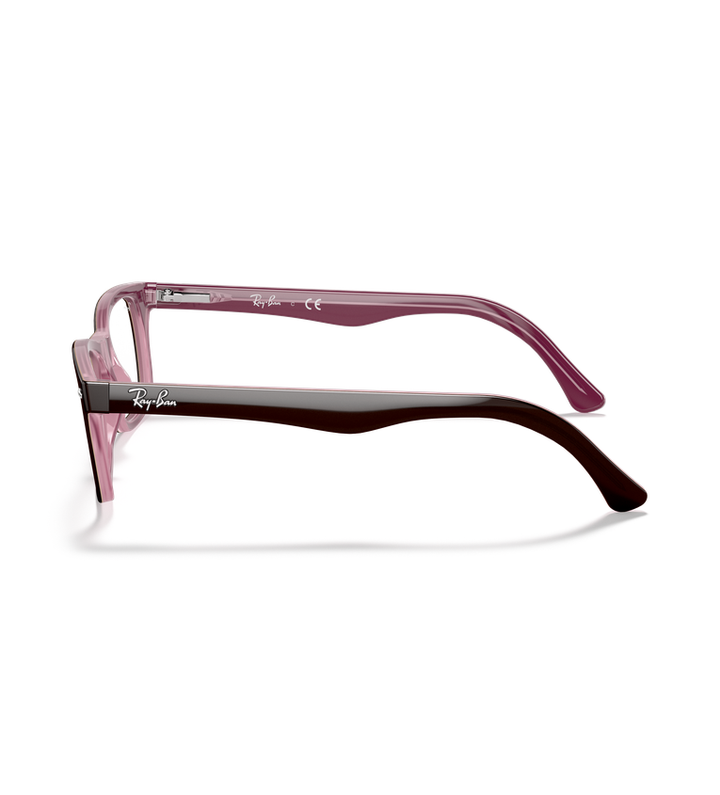 Ray-Ban Rx5228 Optics occhiali da vista marrone su rosa - vista laterale