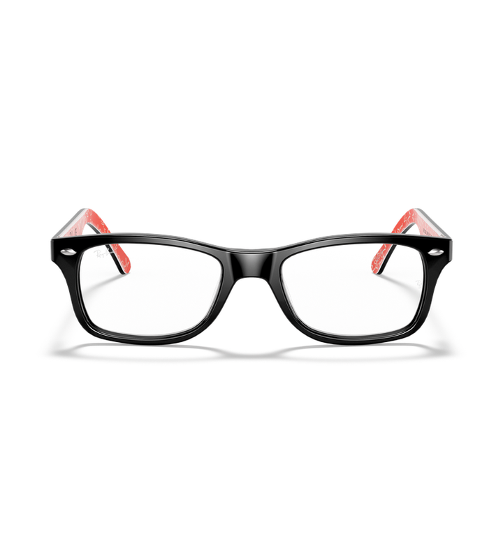 Ray-Ban Rx5228 Optics occhiali da vista nero su rosso fantasia - vista frontale