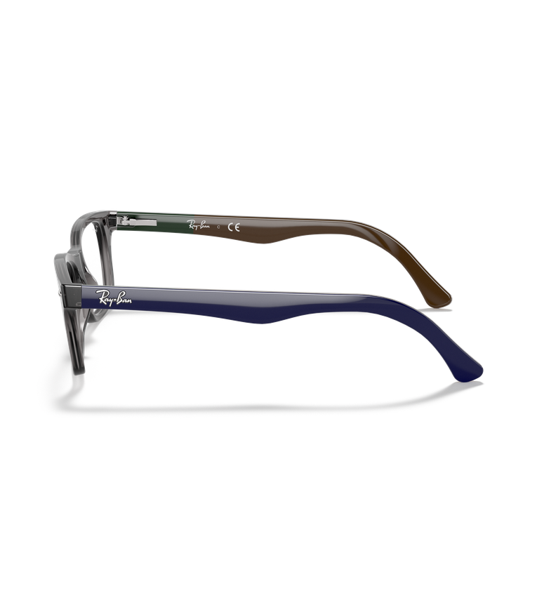 Ray-Ban Rx5228 Optics occhiali da vista grigio su blu - vista laterale
