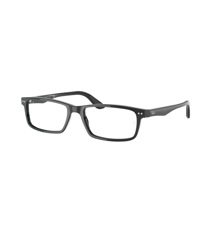 Ray-Ban RX5277 occhiali da vista nero lucido - vista 3/4