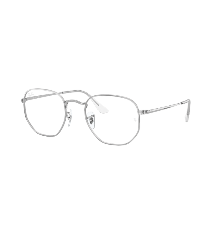 Ray-Ban Hexagonal Optics - Rx6448 occhiali da vista argento lucido - vista 3/4