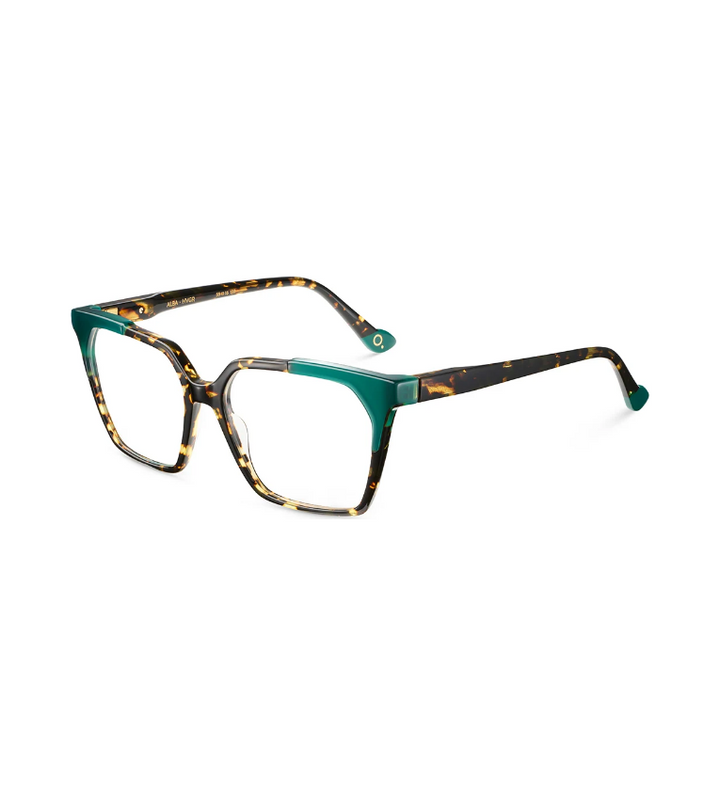 Etnia Barcelona Alba HVGR occhiale da vista donna squadrato in acetato tartarugato e verde - vista 3/4