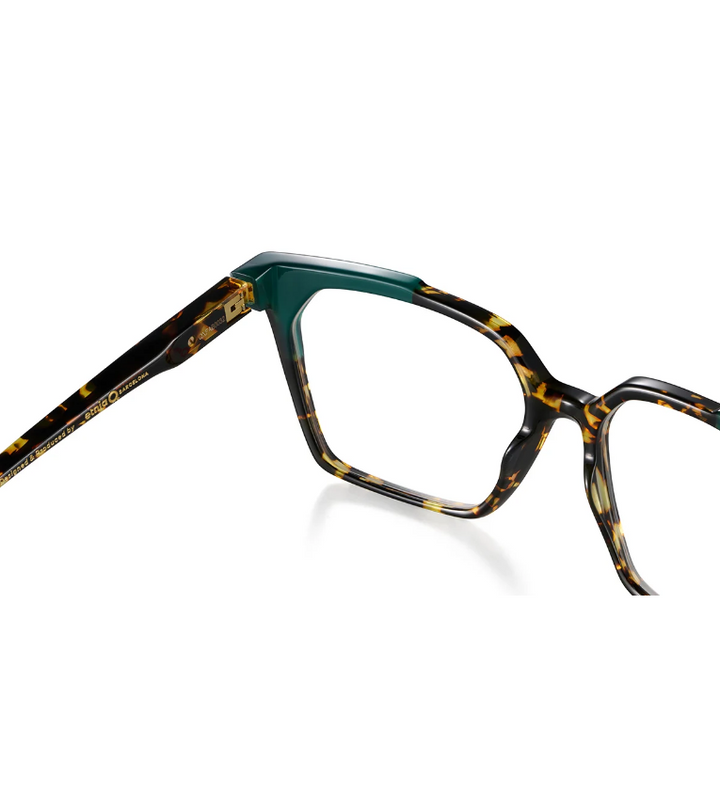 Etnia Barcelona Alba HVGR occhiale da vista donna squadrato in acetato tartarugato e verde - dettaglio