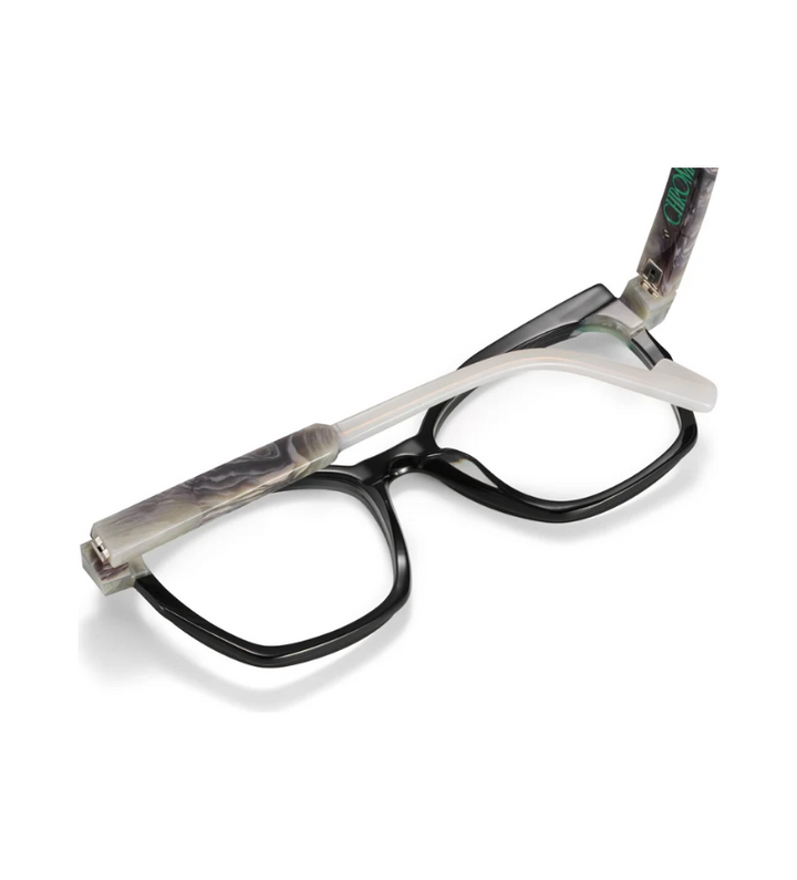 Etnia Barcelona Chroma N39 BKGY occhiale da vista donna cat-eye in acetato nero e grigio - vista retro