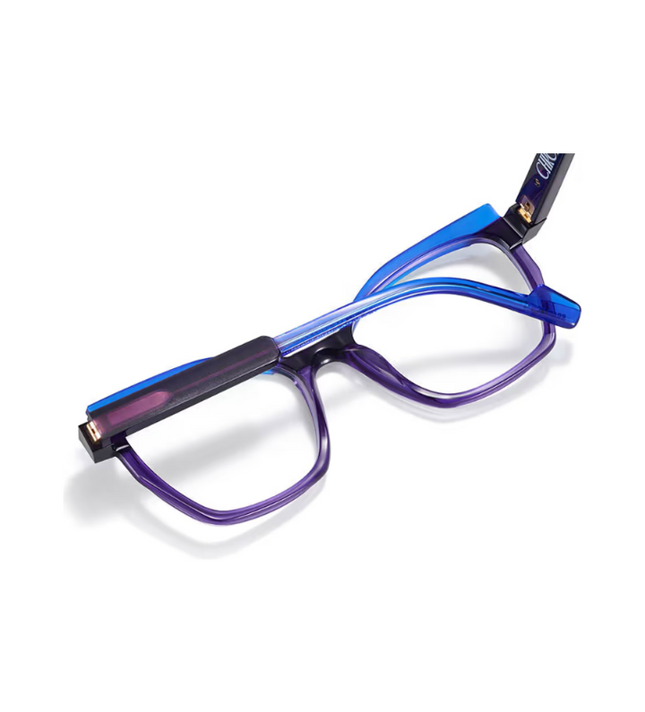 Etnia Barcelona Chroma N39 BLPU occhiale da vista donna cat-eye in acetato blu e viola - vista retro