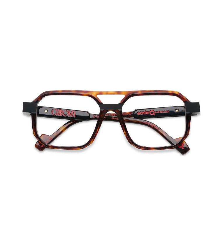 Etnia Barcelona Chroma N41 HV occhiale da vista uomo squadrato in acetato tartarugato - vista frontale