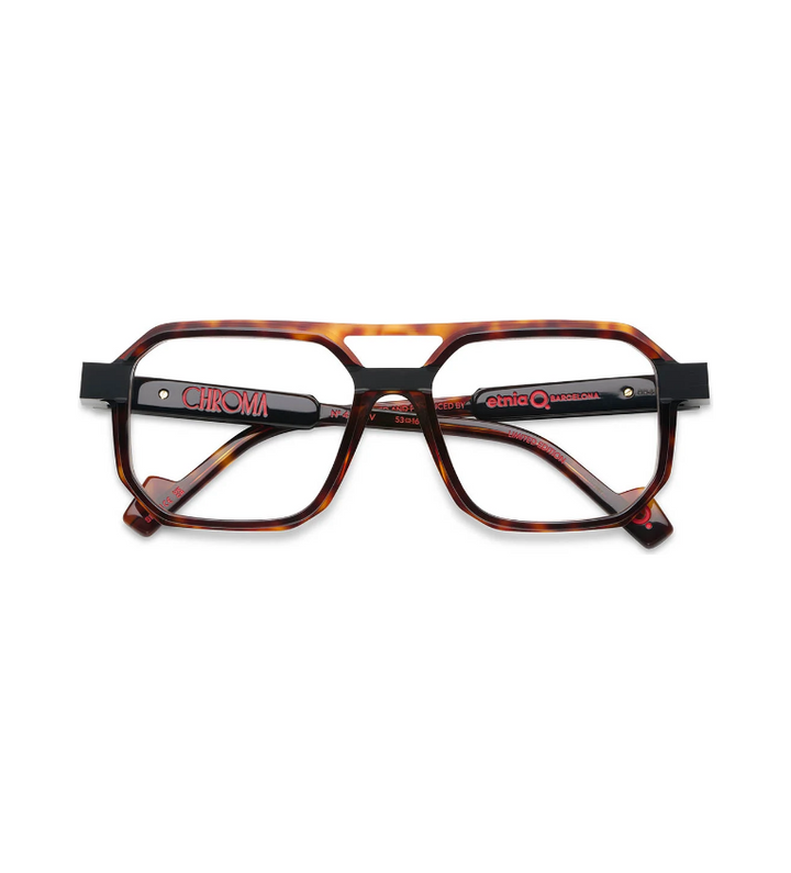 Etnia Barcelona Chroma N41 HV occhiale da vista uomo squadrato in acetato tartarugato - vista frontale