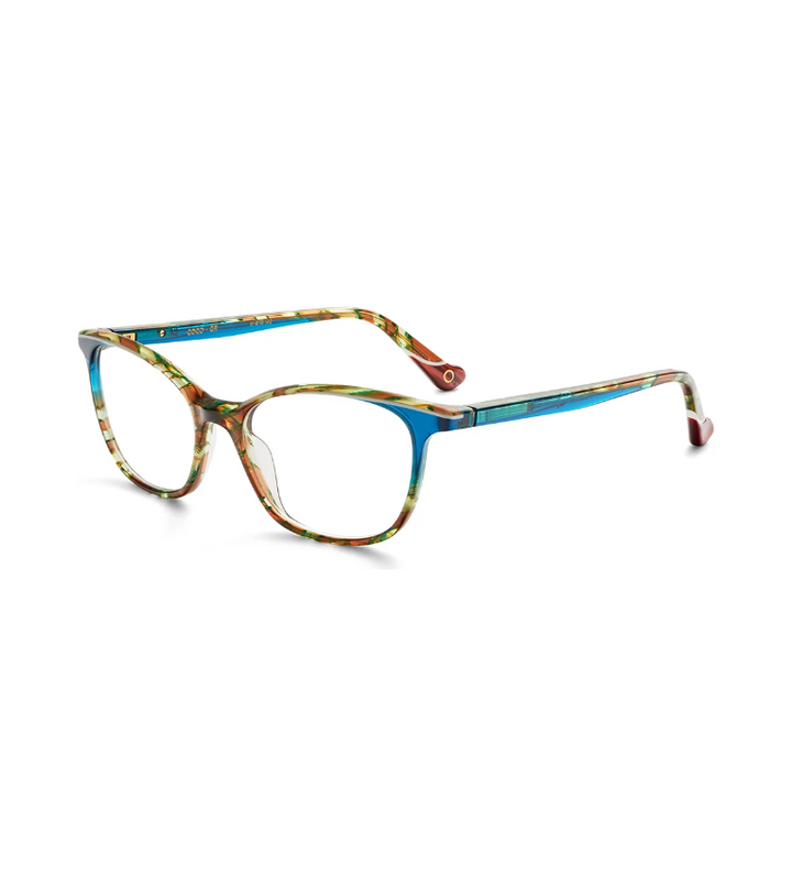 Etnia Barcelona Coco GR occhiale da vista donna rettangolare in acetato verde multicolor - vista 3/4