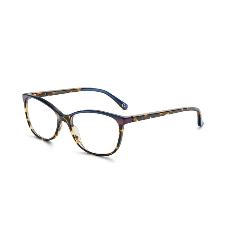 Etnia Barcelona Dauphine 53 HVFU occhiale da vista donna in acetato havana blu e fucsia - vista 3/4