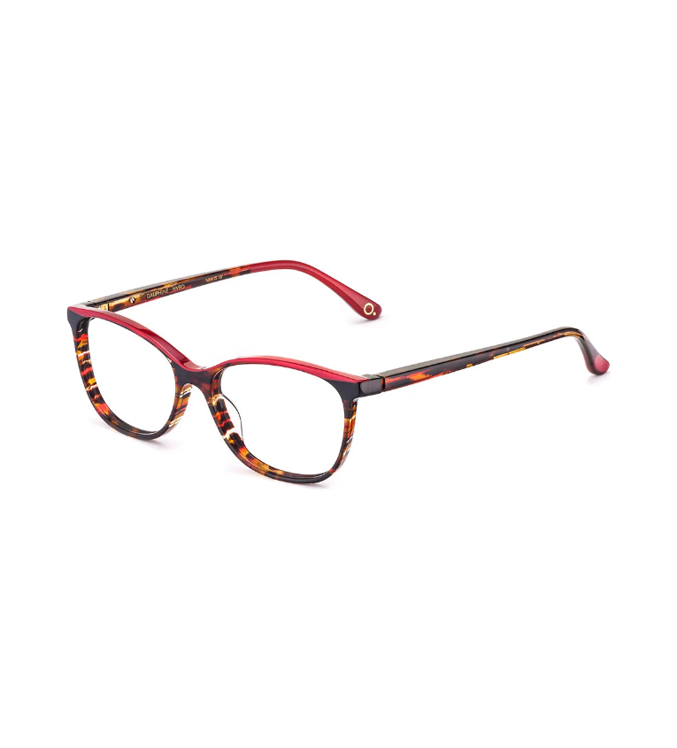 Etnia Barcelona Dauphine 53 HVRD occhiale da vista donna in acetato havana e rosso - vista 3/4