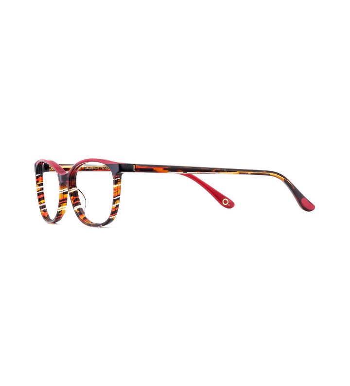 Etnia Barcelona Dauphine 53 HVRD occhiale da vista donna in acetato havana e rosso - vista retro