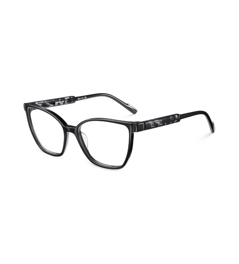 Etnia Barcelona Dione BK occhiale da vista donna cat-eye in acetato nero - vista 3/4