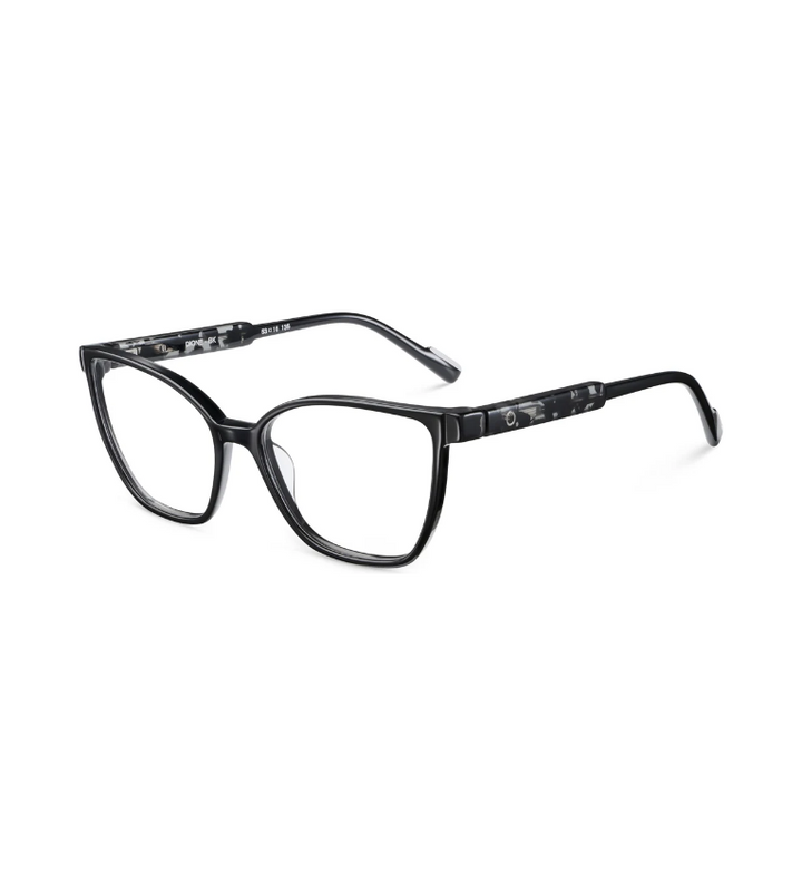 Etnia Barcelona Dione BK occhiale da vista donna cat-eye in acetato nero - vista 3/4