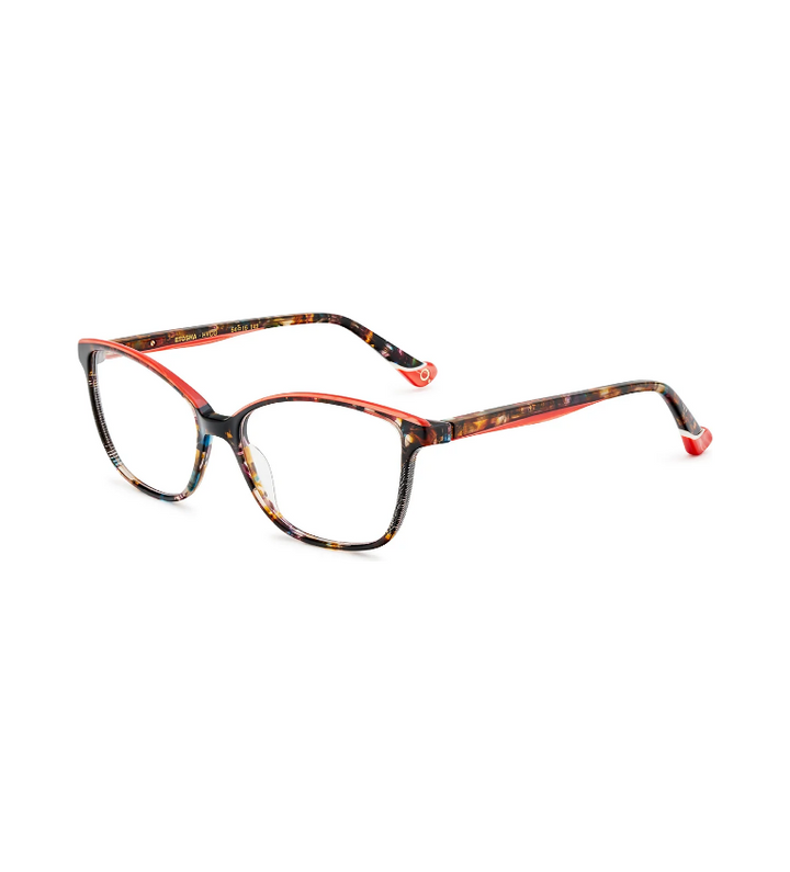 Etnia Barcelona Etosha HVCO occhiale da vista donna cat-eye in acetato havana e corallo - vista 3/4