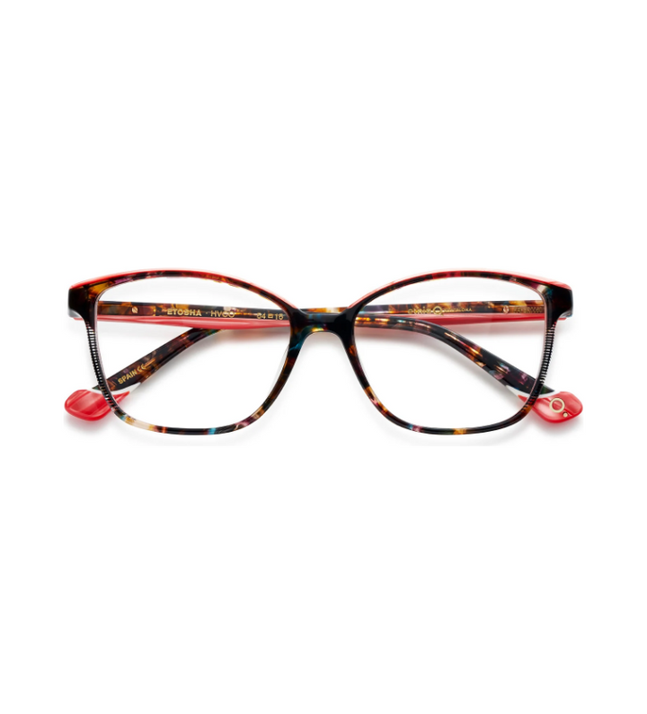 Etnia Barcelona Etosha HVCO occhiale da vista donna cat-eye in acetato havana e corallo - vista frontale