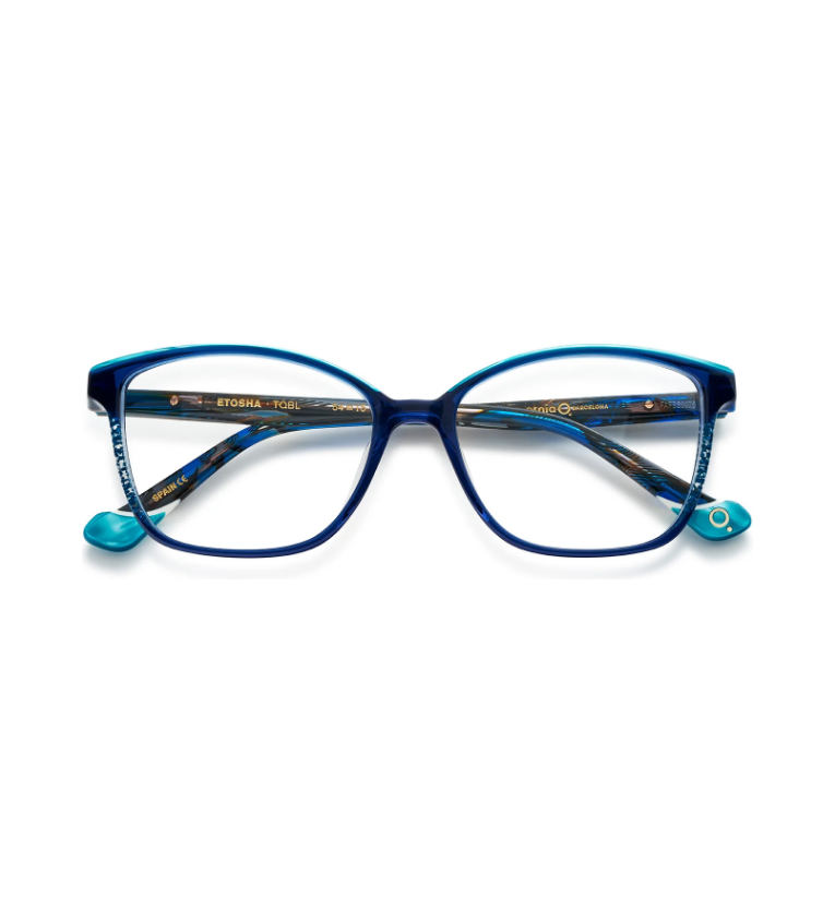 Etnia Barcelona Etosha TQBL occhiale da vista donna cat-eye in acetato turchese e blu - vista frontale