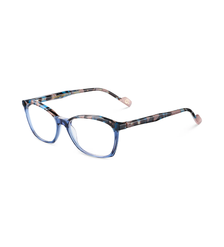 Etnia Barcelona Gevinson DBBE occhiale da vista donna rettangolare in acetato blu e beige - vista 3/4
