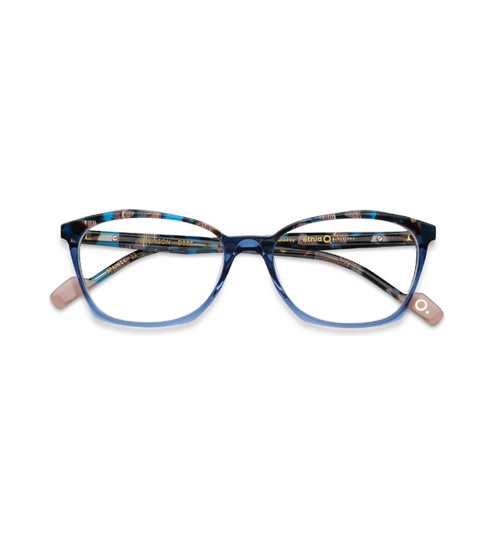 Etnia Barcelona Gevinson DBBE occhiale da vista donna rettangolare in acetato blu e beige - vista frontale