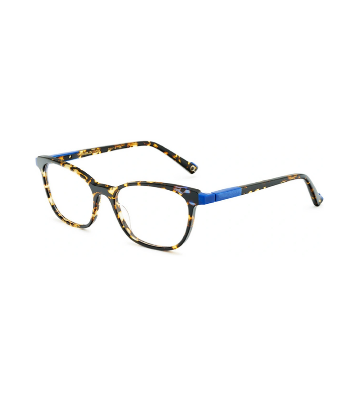 Etnia Barcelona Grimaldi HVBL occhiale da vista donna rettangolare in acetato havana e blu - vista 3/4