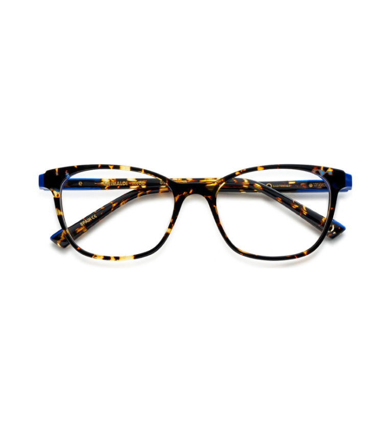 Etnia Barcelona Grimaldi HVBL occhiale da vista donna rettangolare in acetato havana e blu - vista frontale