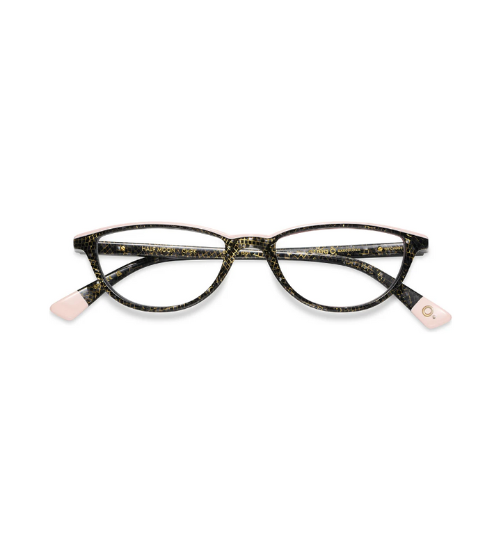 Etnia Barcelona Half Moon CHPK occhiale da vista donna ovale in acetato champagne e rosa - vista frontale