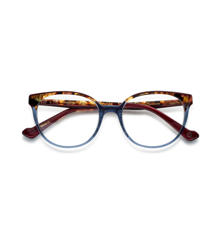 Etnia Barcelona Hannah Bay BLBX occhiale da vista donna phantos in acetato havana blu e bordeaux - vista frontale