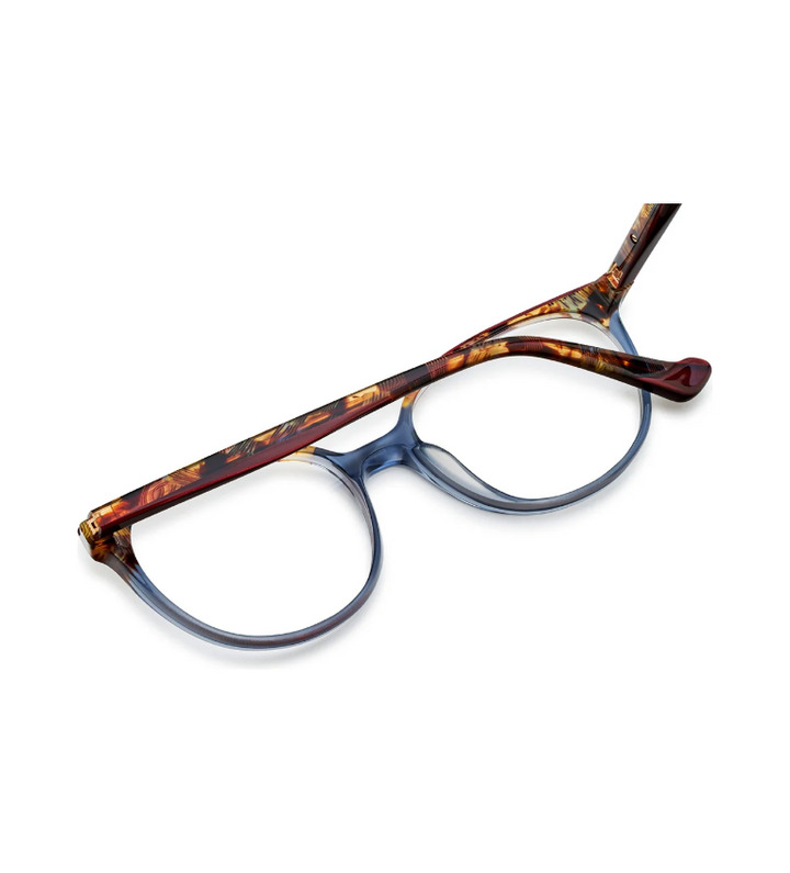 Etnia Barcelona Hannah Bay BLBX occhiale da vista donna phantos in acetato havana blu e bordeaux - vista retro