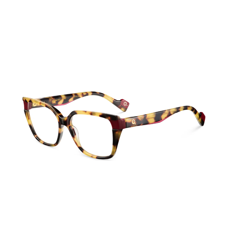 Etnia Barcelona Mixura No1 HVRD occhiale da vista donna squadrato in acetato havana e rosso - vista 3/4