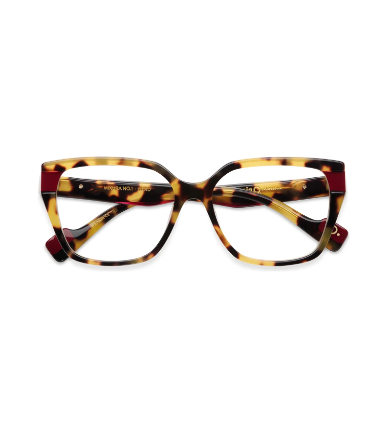 Etnia Barcelona Mixura No1 HVRD occhiale da vista donna squadrato in acetato havana e rosso - vista frontale