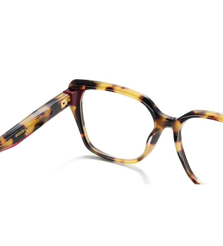 Etnia Barcelona Mixura No1 HVRD occhiale da vista donna squadrato in acetato havana e rosso - dettaglio