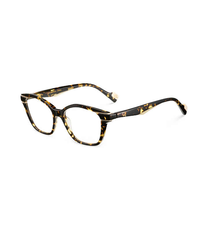 Etnia Barcelona Mixura No6 HVWH occhiale da vista donna cat-eye in acetato havana e bianco - vista 3/4