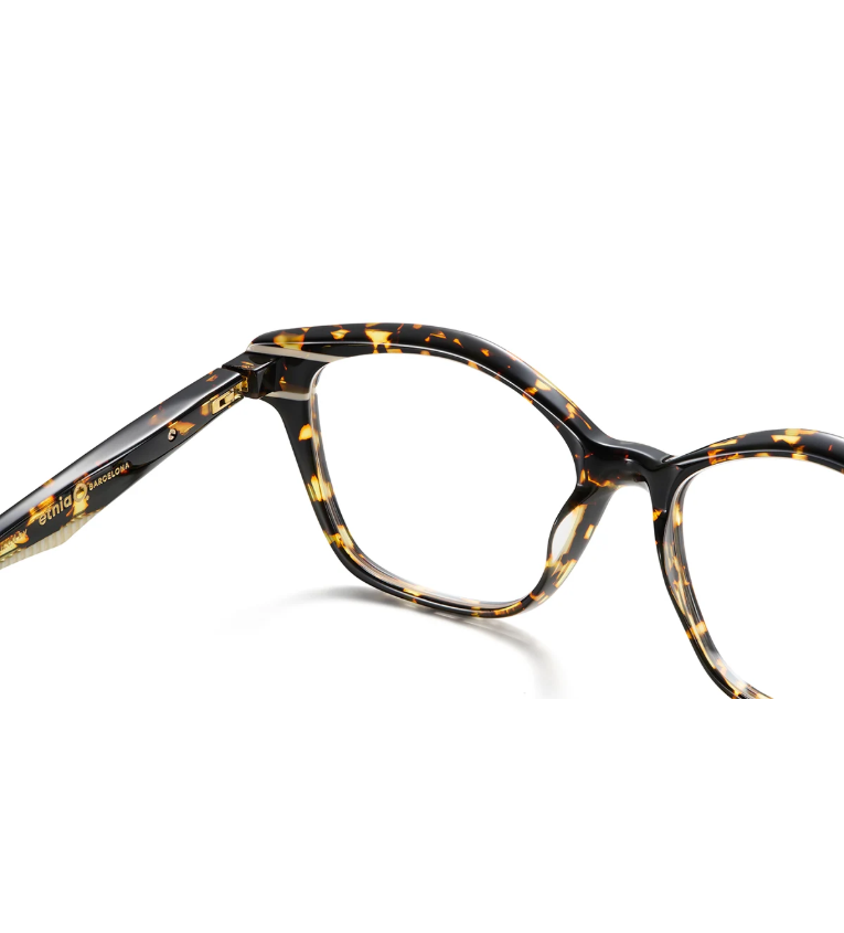 Etnia Barcelona Mixura No6 HVWH occhiale da vista donna cat-eye in acetato havana e bianco - dettaglio