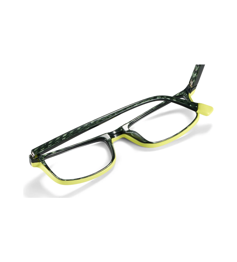 Etnia Barcelona New Moon GRYW occhiale da vista rettangolare in acetato verde e giallo - vista retro
