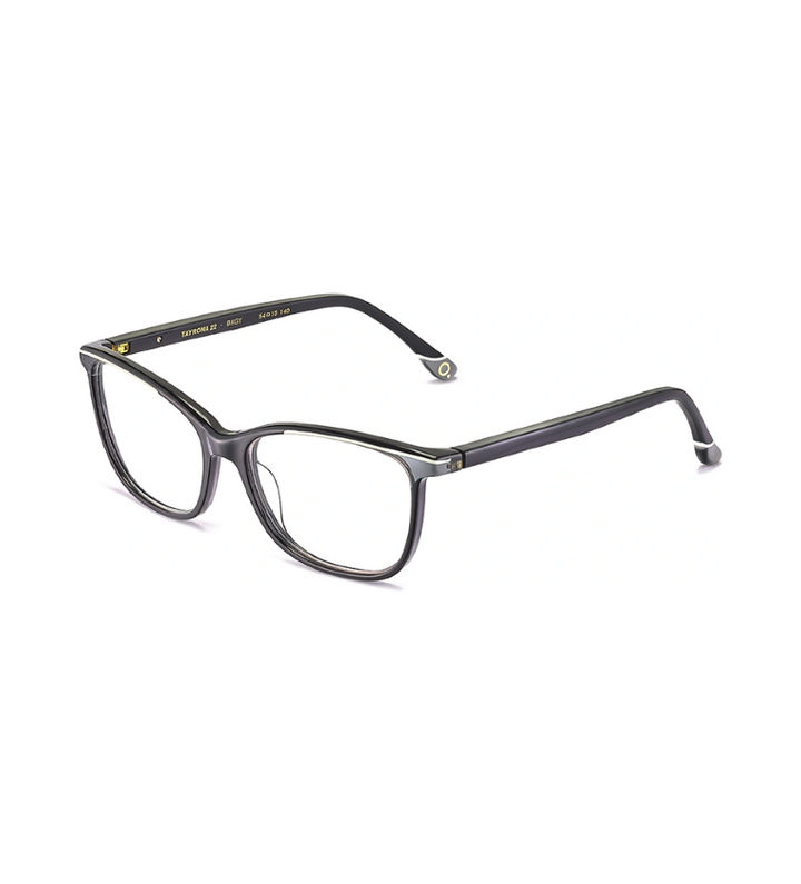 Etnia Barcelona Tayrona 22 BKGY occhiale da vista donna rettangolare in acetato nero e grigio - vista 3/4