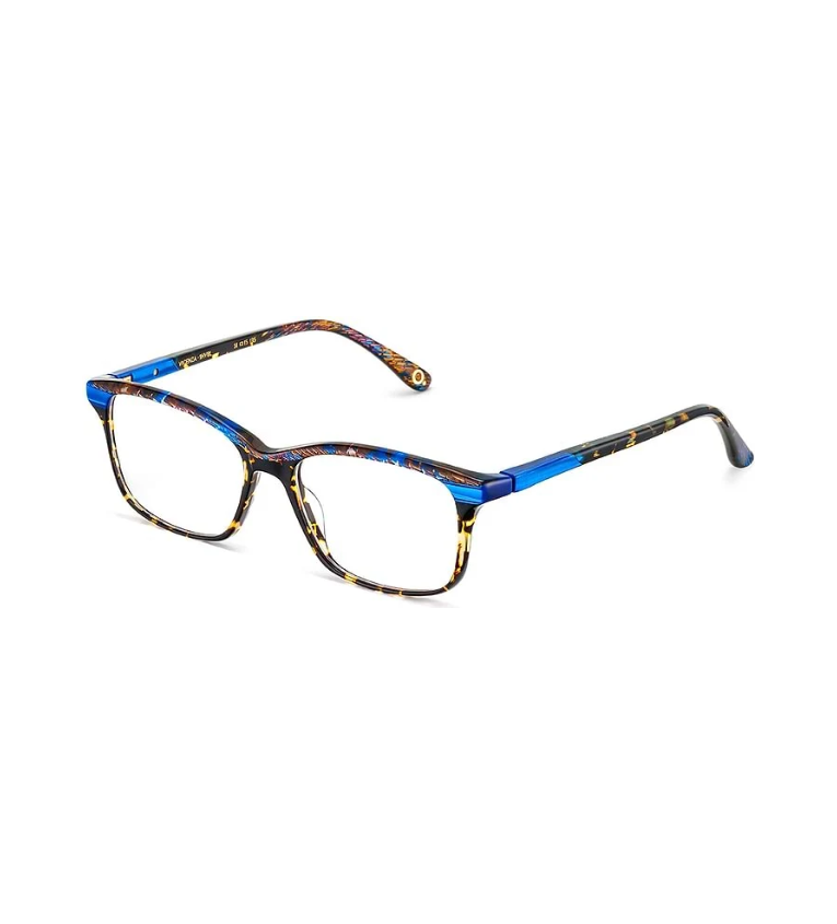 Etnia Barcelona Vicenza 22 HVBL occhiale da vista donna rettangolare in acetato havana e blu - vista 3/4