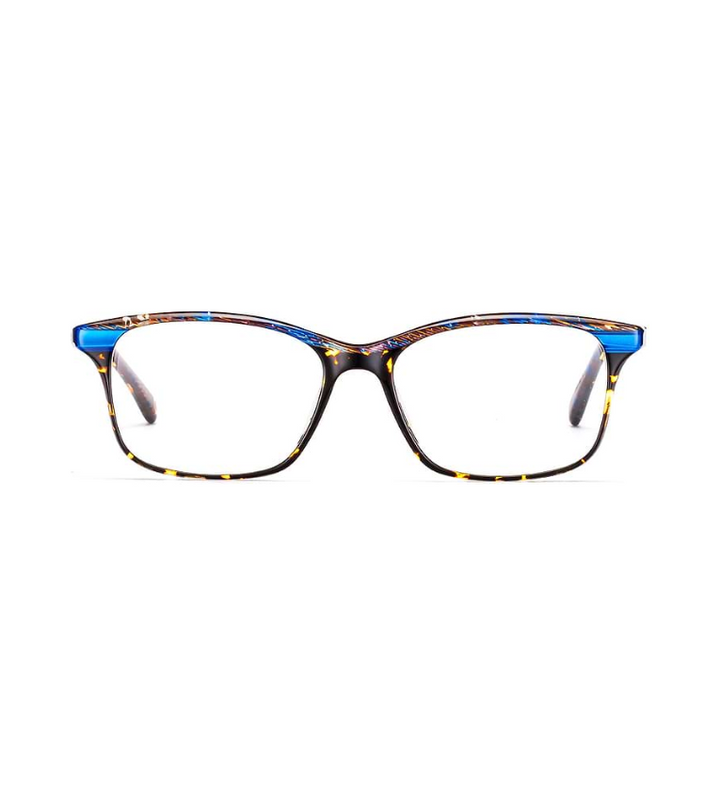 Etnia Barcelona Vicenza 22 HVBL occhiale da vista donna rettangolare in acetato havana e blu - vista frontale
